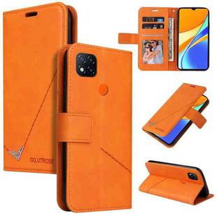 For Xiaomi Redmi 9C GQUTROBE Right Angle Leather Phone Case(Orange)