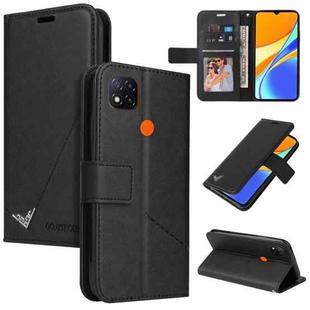 For Xiaomi Redmi 9C GQUTROBE Right Angle Leather Phone Case(Black)