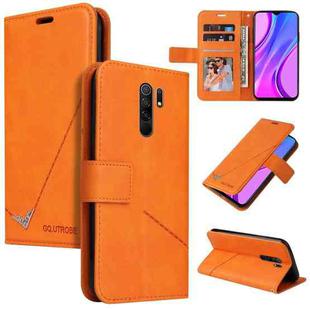 For Xiaomi Redmi 9 GQUTROBE Right Angle Leather Phone Case(Orange)