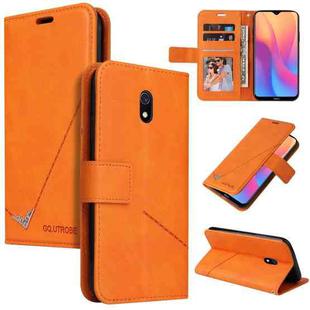 For Xiaomi Redmi 8A GQUTROBE Right Angle Leather Phone Case(Orange)