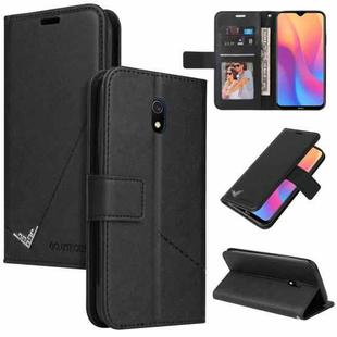 For Xiaomi Redmi 8A GQUTROBE Right Angle Leather Phone Case(Black)