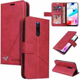For Xiaomi Redmi 8 GQUTROBE Right Angle Leather Phone Case(Red)