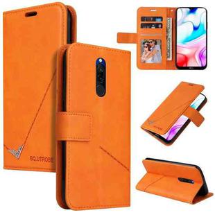For Xiaomi Redmi 8 GQUTROBE Right Angle Leather Phone Case(Orange)