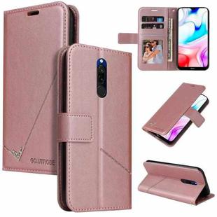 For Xiaomi Redmi 8 GQUTROBE Right Angle Leather Phone Case(Rose Gold)