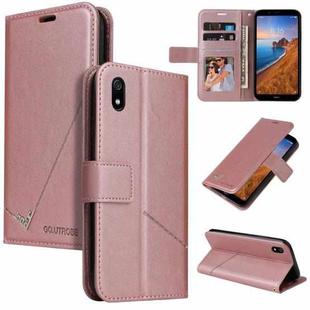 For Xiaomi Redmi 7A GQUTROBE Right Angle Leather Phone Case(Rose Gold)