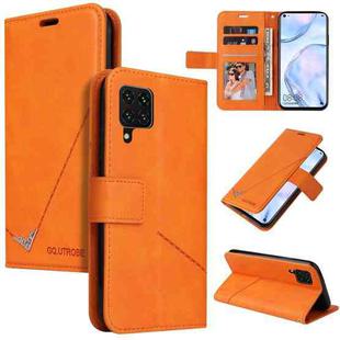 For Huawei P40 Lite GQUTROBE Right Angle Leather Phone Case(Orange)