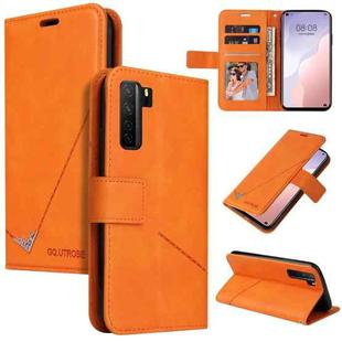 For Huawei nova 7 SE GQUTROBE Right Angle Leather Phone Case(Orange)