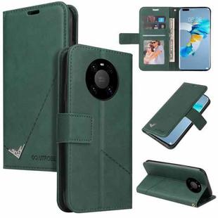 For Huawei Mate 40 GQUTROBE Right Angle Leather Phone Case(Green)