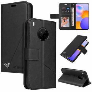 For Huawei Mate 40 Lite GQUTROBE Right Angle Leather Phone Case(Black)