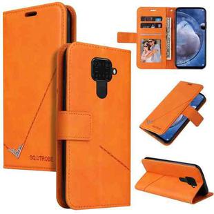For Huawei Mate 30 Lite GQUTROBE Right Angle Leather Phone Case(Orange)
