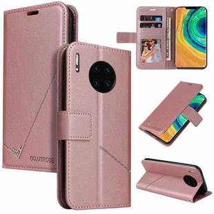 For Huawei Mate 30 Pro GQUTROBE Right Angle Leather Phone Case(Rose Gold)