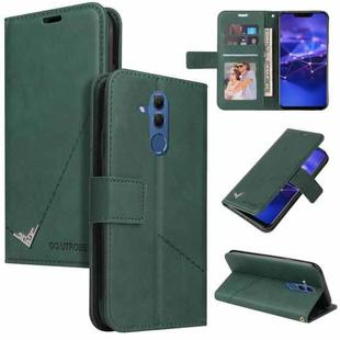 For Huawei Mate 20 Lite GQUTROBE Right Angle Leather Phone Case(Green)