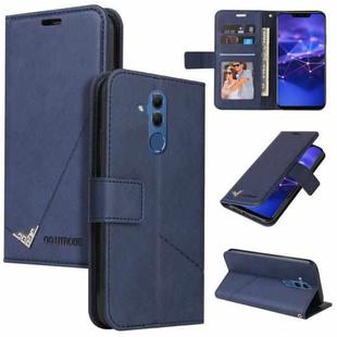 For Huawei Mate 20 Lite GQUTROBE Right Angle Leather Phone Case(Blue)