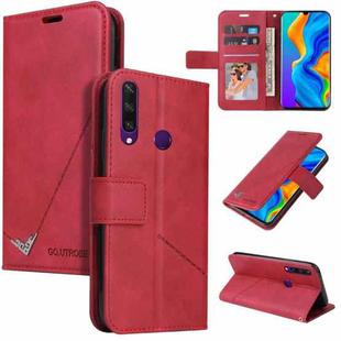 For Huawei P30 Lite GQUTROBE Right Angle Leather Phone Case(Red)