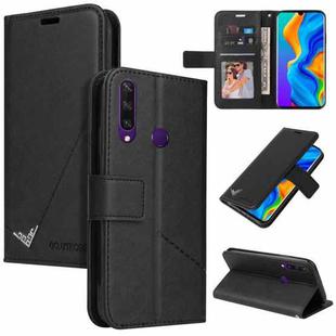 For Huawei P30 Lite GQUTROBE Right Angle Leather Phone Case(Black)