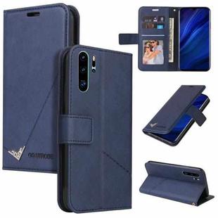 For Huawei P30 Pro GQUTROBE Right Angle Leather Phone Case(Blue)