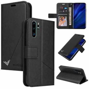 For Huawei P30 Pro GQUTROBE Right Angle Leather Phone Case(Black)