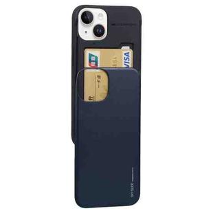 For iPhone 14 GOOSPERY SKY SLIDE BUMPER Sliding Card Slot Phone Case (Dark Blue)