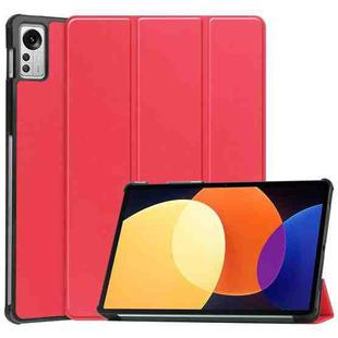 For Xiaomi Pad 5 / 5 Pro Solid Color Custer Texture Leather Tablet Case(Red)