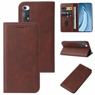 For Xiaomi Mi 10S Magnetic Closure Leather Phone Case(Brown)