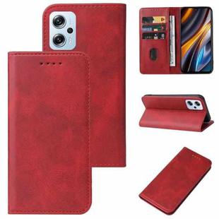 For Xiaomi Poco X4 GT Magnetic Closure Leather Phone Case(Red)