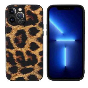 For iPhone 13 Pro Max Leather Back Phone Case (Tiger Print)