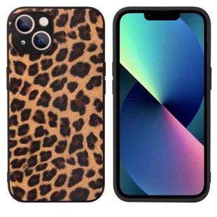 For iPhone 13 mini Leather Back Phone Case (Leopard Print)