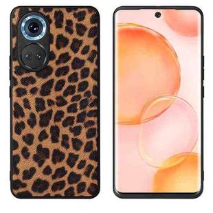 For Honor 70 Leather Back Phone Case(Leopard Print)