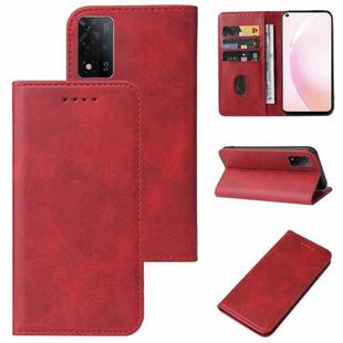 For OPPO A93s 5G Magnetic Closure Leather Phone Case(Red)