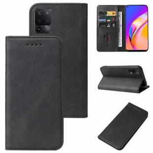 For OPPO A94 Magnetic Closure Leather Phone Case(Black)