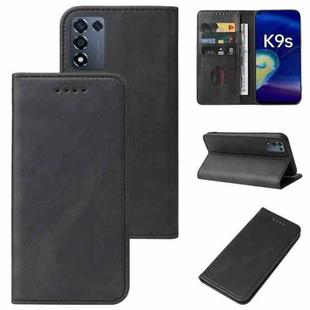 For OPPO K9s Magnetic Closure Leather Phone Case(Black)
