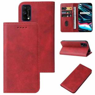 For Realme 7 Pro Magnetic Closure Leather Phone Case(Red)