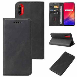 For Realme C3 Magnetic Closure Leather Phone Case(Black)