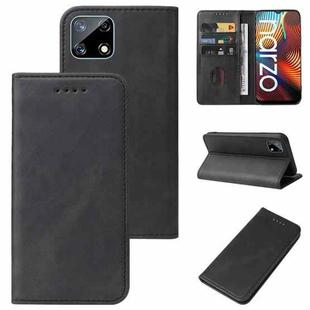 For Realme Narzo Magnetic Closure Leather Phone Case(Black)
