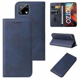 For Realme Narzo Magnetic Closure Leather Phone Case(Blue)