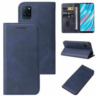 For Realme V11 5G Magnetic Closure Leather Phone Case(Blue)
