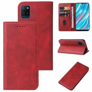 For Realme V11 5G Magnetic Closure Leather Phone Case(Red)