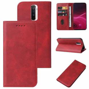 For Realme X2 Pro Magnetic Closure Leather Phone Case(Red)