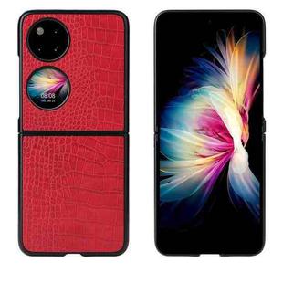 For Huawei P50 Pocket Leather Back Phone Case(Red)