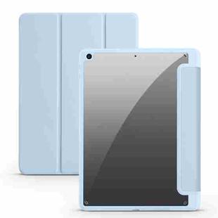 Acrylic 3-folding Smart Leather Tablet Case For iPad 9.7 2018/2017(Sky Blue)