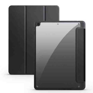 Acrylic 3-folding Smart Leather Tablet Case For iPad 9.7 2018/2017(Black)