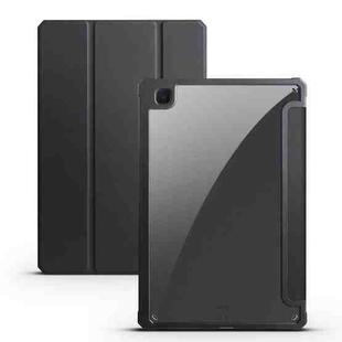 For Samsung Galaxy Tab S6 Lite 2020/2022 Acrylic 3-folding Smart Leather Tablet Case(Black)