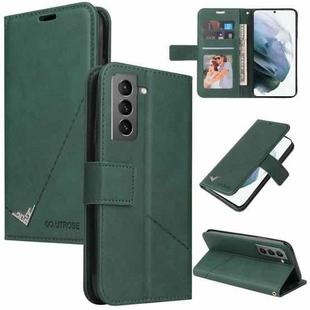 For Samsung Galaxy S22 5G GQUTROBE Right Angle Leather Phone Case(Green)