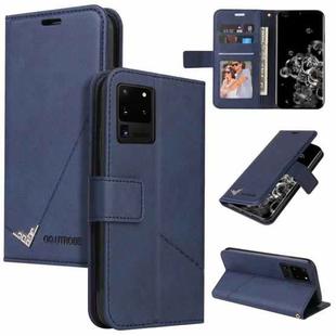 For Samsung Galaxy S20 Ultra GQUTROBE Right Angle Leather Phone Case(Blue)