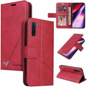 For Samsung Galaxy Note10 GQUTROBE Right Angle Leather Phone Case(Red)