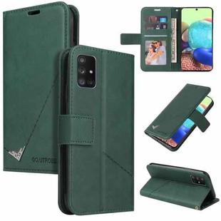 For Samsung Galaxy A32 4G GQUTROBE Right Angle Leather Phone Case(Green)