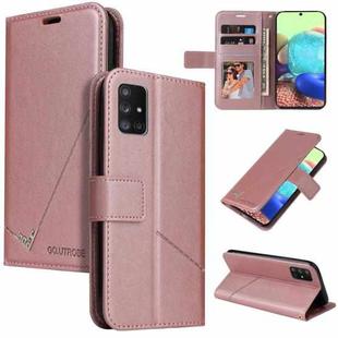 For Samsung Galaxy A32 4G GQUTROBE Right Angle Leather Phone Case(Rose Gold)