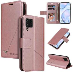 For Samsung Galaxy A22 4G GQUTROBE Right Angle Leather Phone Case(Rose Gold)