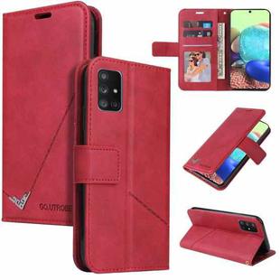 For Samsung Galaxy M31 GQUTROBE Right Angle Leather Phone Case(Red)