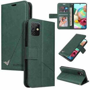 For Samsung Galaxy Note10 Lite / A81 GQUTROBE Right Angle Leather Phone Case(Green)